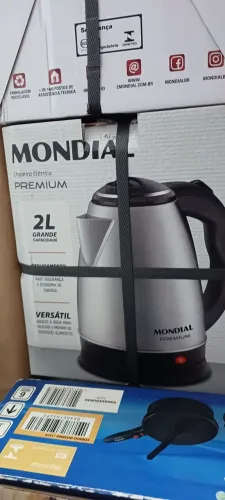 Chaleira Elétricaa Inox Mondial 1,7L nova na caixa