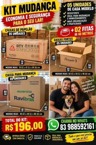Caixas para Mudanças caixas de papelão kit Embalagem reforcada 15 cxs reforcadas +02 fitas