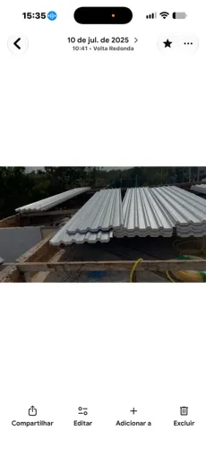 Telha sanduíche de espuma de 5 cm . Preço para as duas telhas