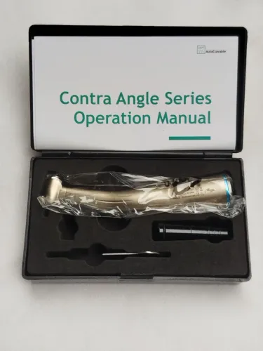Contra Ângulo Odontológico 1:1 Fibra Óptica Led Myricko - Novo Completo