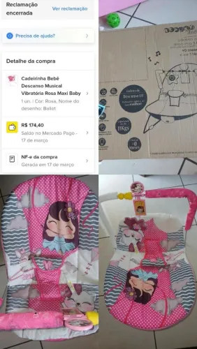 Cadeira vibratória infantil