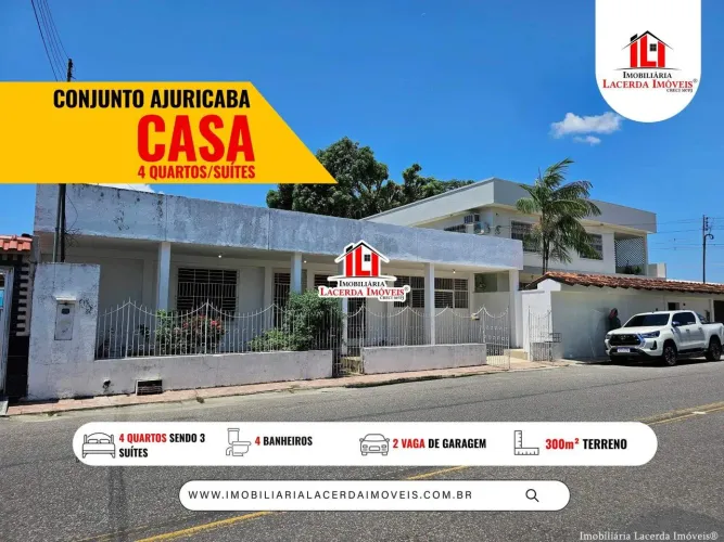 Casa no Ajuricaba, Planalto, 4 quartos sendo 3 suítes, Use FGTS, agende sua visita
