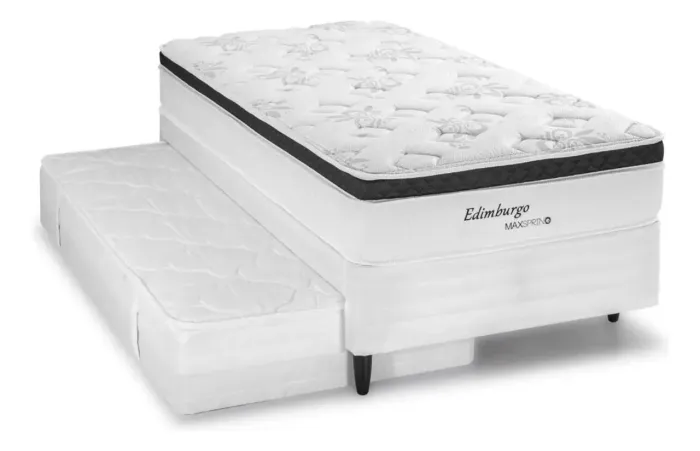 Cama retrátil, dois colchões de solteiro