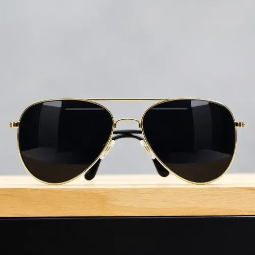 Aviador Tradicional Dourado e Preto