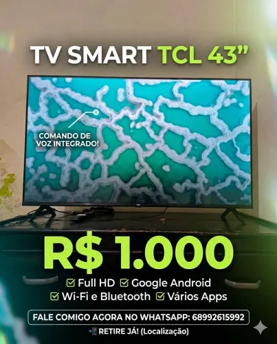Smart TV 43" TCL LED Full HD (Android TV)