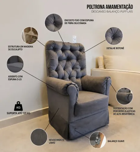 Poltrona amamentação balanço
