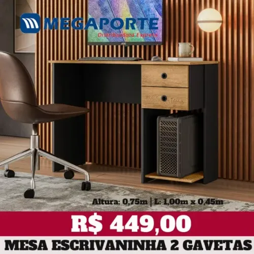 Mesa Escrivaninha 2 Gavetas (NOVO) Entrega Grátis! 