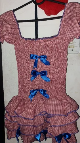 Vestido de festa junina/vestido caipira infantil