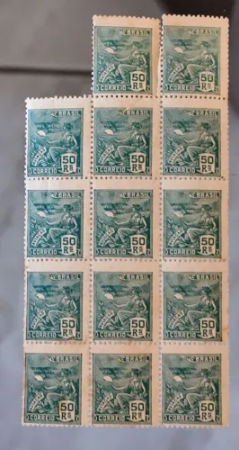 Selo postal - vovó - aviação - 50 reis.