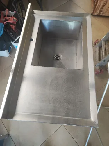 Conjunto Prateleira e Pia Inox