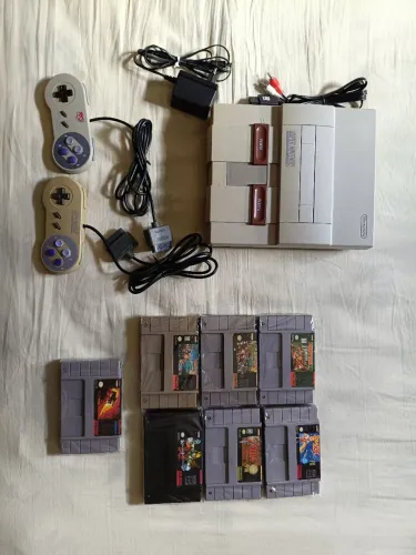 Super Nintendo Fat Completo + 6 Jogos Originais!