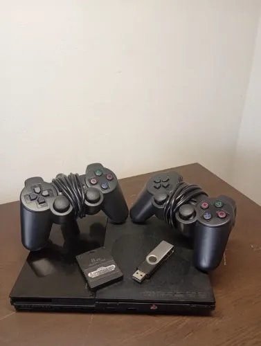 Playstation 2 impecável + 9 jogos e 2 controles
