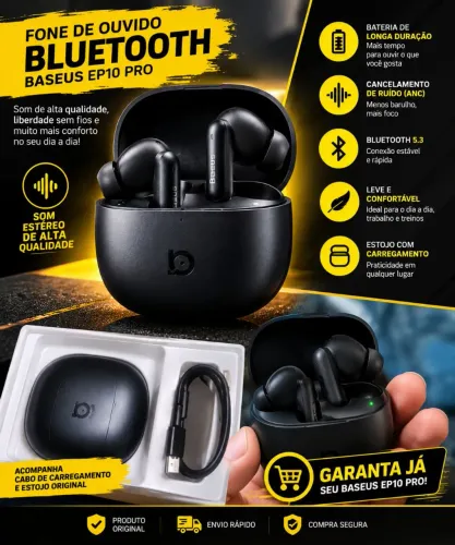 Fone bluetooth Baseus