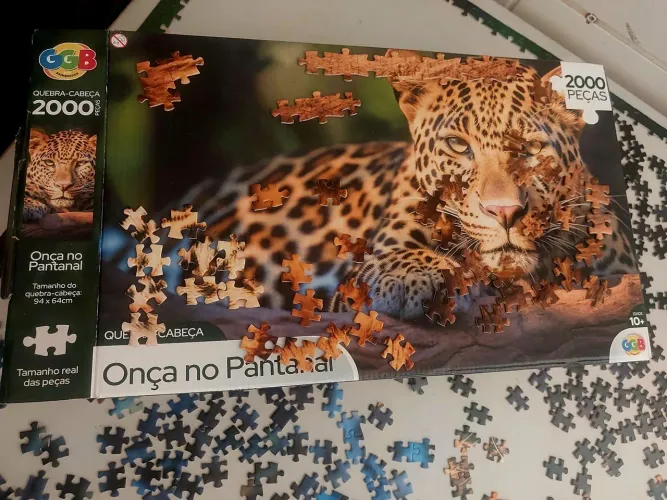 Quebra cabeça 2000 peças, Onça pintada
