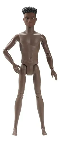 Boneco Masculino articulado Negro Africano 30cm