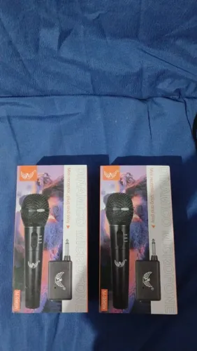 Microfone sem fio duplo - Plug and Play