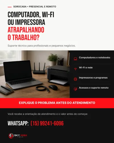 Suporte técnico de informática em Sorocaba