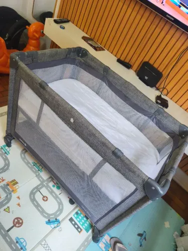 Berço safety 1t ou chiqueirinho cinza