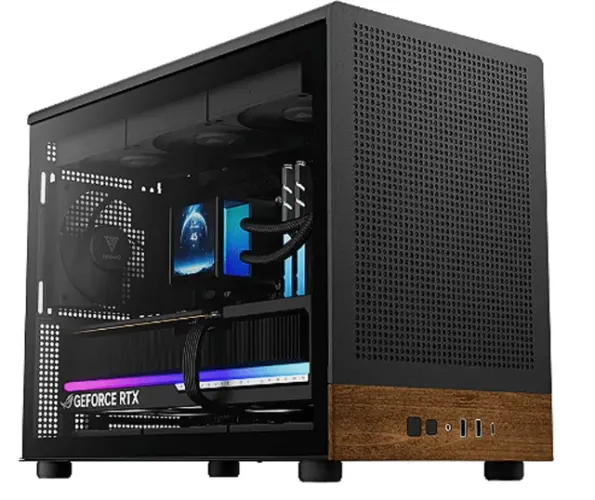 Gabinete Gamer Gamdias Athena M4M Mini Tower M-ATX Com 3 FansWood Edition