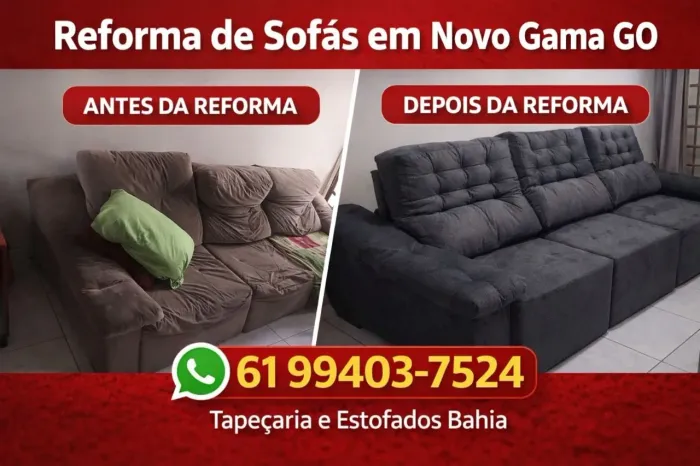Reforma de Sofá em Novo Gama GO com Retirada e Entrega