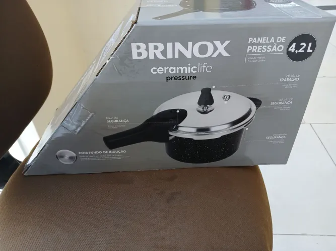 Panela de Pressão Brinox 4,2 Litros Ceramic Life