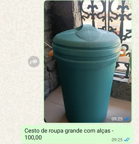 Cesto de roupa grande com tampa. Por apenas 100,00