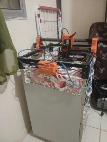 Máquina de gravação aleser e corte acmer 12w de potência ,com eixo rotativo acmer M3