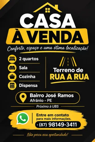 Vende-se casa em Afrânio