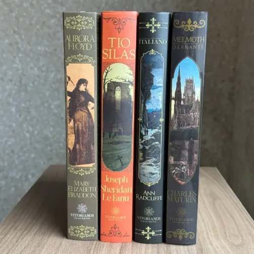 4 Livros Clube Vitorianos Pedrazul (Melmoth, Tio Silas, Aurora Floyd e O Italiano)
