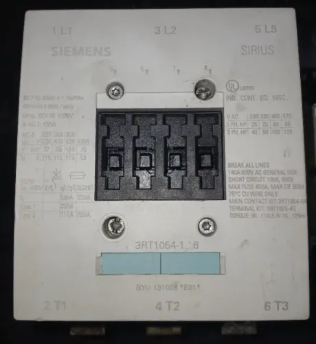 CONTATOR SIEMENS BOBINA 110VCA 3RT54