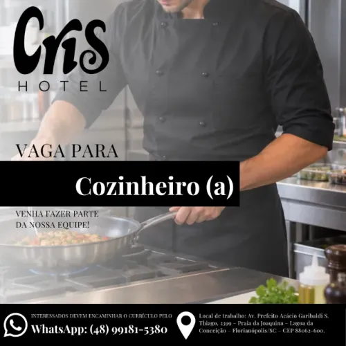 COZINHEIRO - CRIS HOTEL - PRAIA DA JOAQUINA - FLORIANÓPOLIS