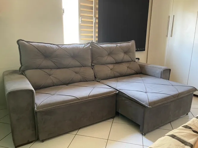 Sofá retrátil e reclinável 2,50m