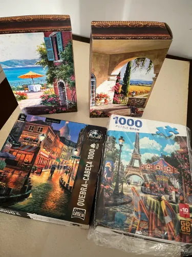 Kit com 4 quebra- cabeças 