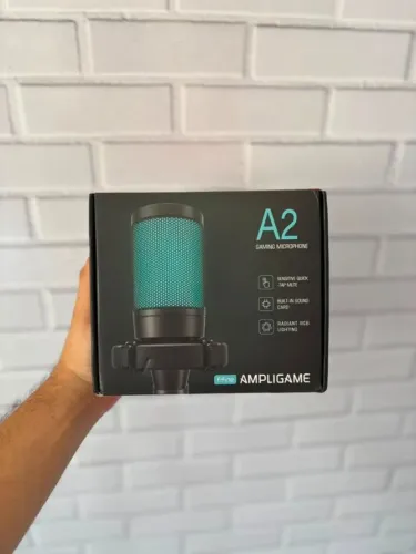 Microfone Gamer FIFINE AmpliGame A2 RGB USB Preto (Fazemos Entregas!)