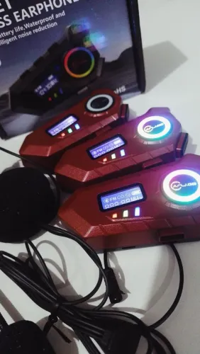 Fone de Capacete Y30 ANJ.GG Vermelho - Sua Pilotagem Mais Divertida!