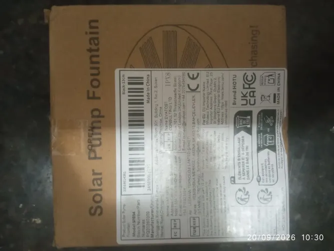 Fonte Chafariz Solar Flutuante 13cm para Jardim, Lago e Piscina - Nova na Caixa