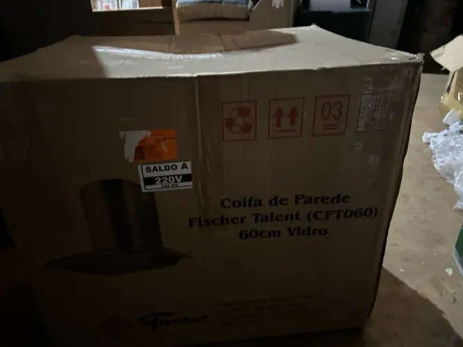 coifa de parede fischer talent (cft060) 60cm vidro NOVA NA CAIXA