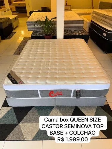 Colchão box Queen CASTOR SEMINOVA TOP - ENTREGO 
