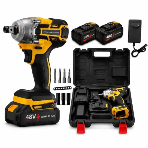 CHAVE DE IMPACTO A BATERIA 48V ? ? 2 baterias ? Carregador ? Maleta completa ? Soquetes e