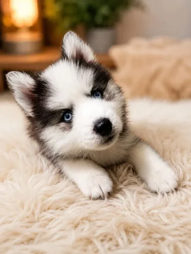 Fêmea husky siberiano