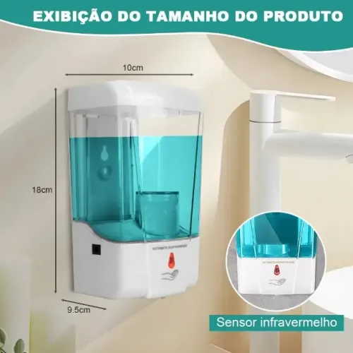 BIOVIS - Dispenser Saboneteira Automática c/ Chave (NOVO)