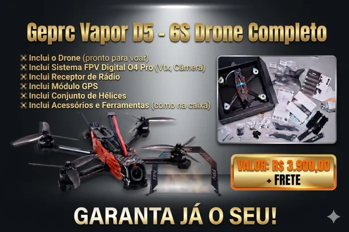 Drone Geprc Vapor D5 completo O4 pro