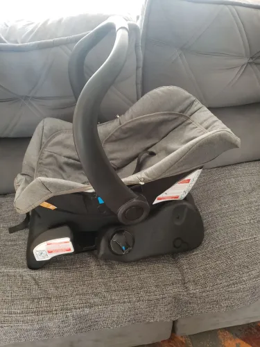 Bebê conforto grid cinza 0-13kg +base veicular galzerano
