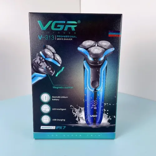 Barbeador Elétrico Rotativo VGR V-313 À Prova D'água IPX7 - Novo / Nunca Usado