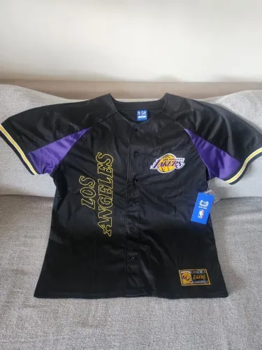 Camisa Los Angeles Lakers NBA Ultra Game Baseball Jersey L Nova