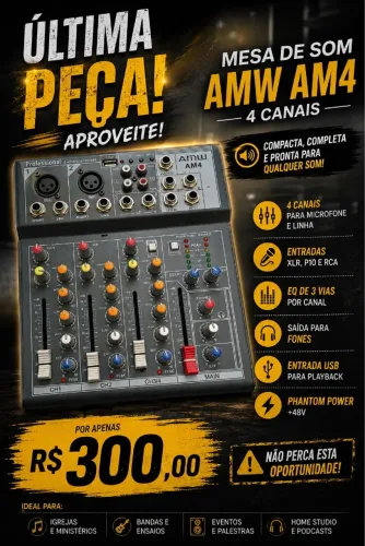 mesa de som 4 canais