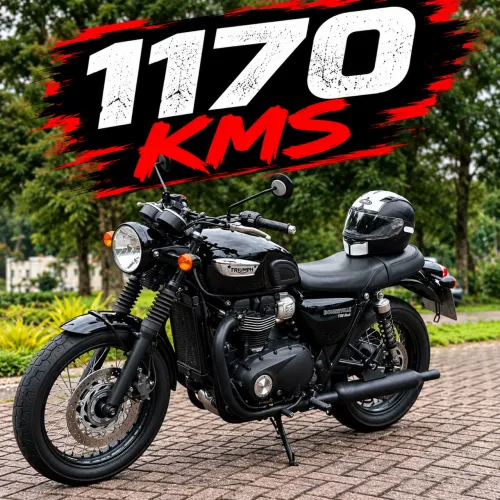 RARIDADE 1.170KMS TRIUMPH BONEVILLE T100 BLACK 2018