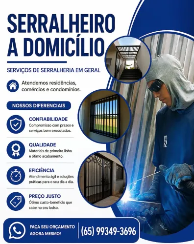 Serralheiro a domicílio e comércio 