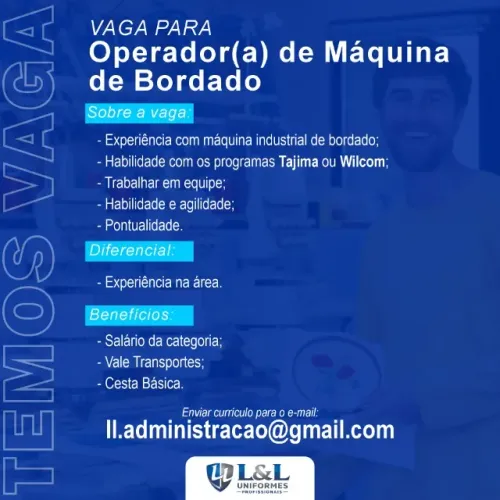 Operador(a) de Máquina de Bordado