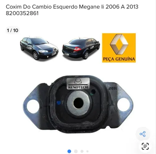 Coxim do câmbio esquerdo